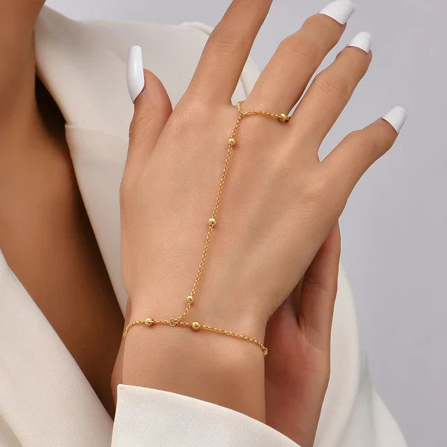 Loovay Isalyn Handketting, Ring-Armband Combinatie