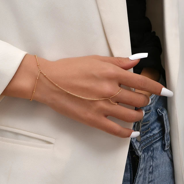 Loovay Isalyn Handketting, Ring-Armband Combinatie