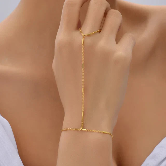 Loovay Isalyn Handketting, Ring-Armband Combinatie