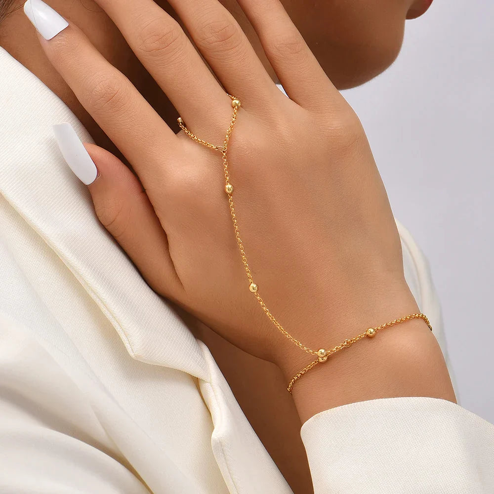 Loovay Isalyn Handketting, Ring-Armband Combinatie