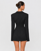 Loovay Audélise Blazer Mini Jurk met Drapering