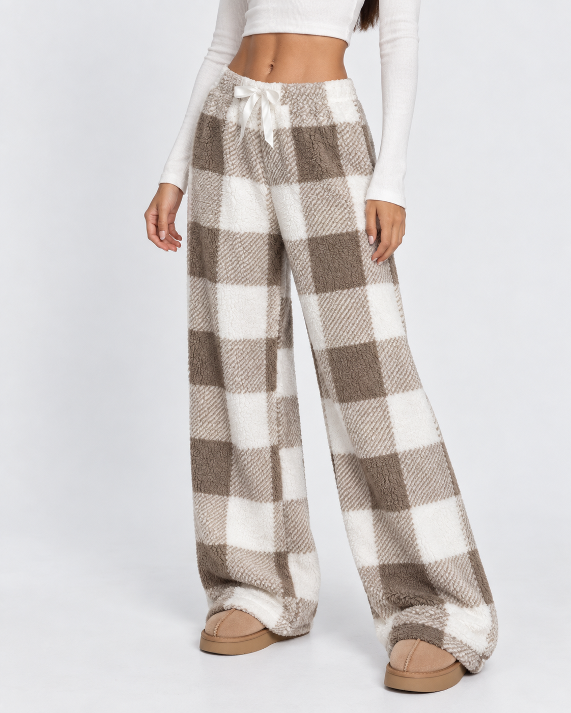 Loovay Damier Teddy Lounge Broek