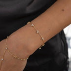 Loovay Floréa Armband, Bloem Bangle met Zirkonia