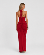 Loovay Solivelle Halter Maxi Jurk met Split