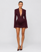Loovay Audélise Blazer Mini Jurk met Drapering