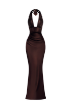 Loovay Elowen Satijnen Halter Maxi Jurk