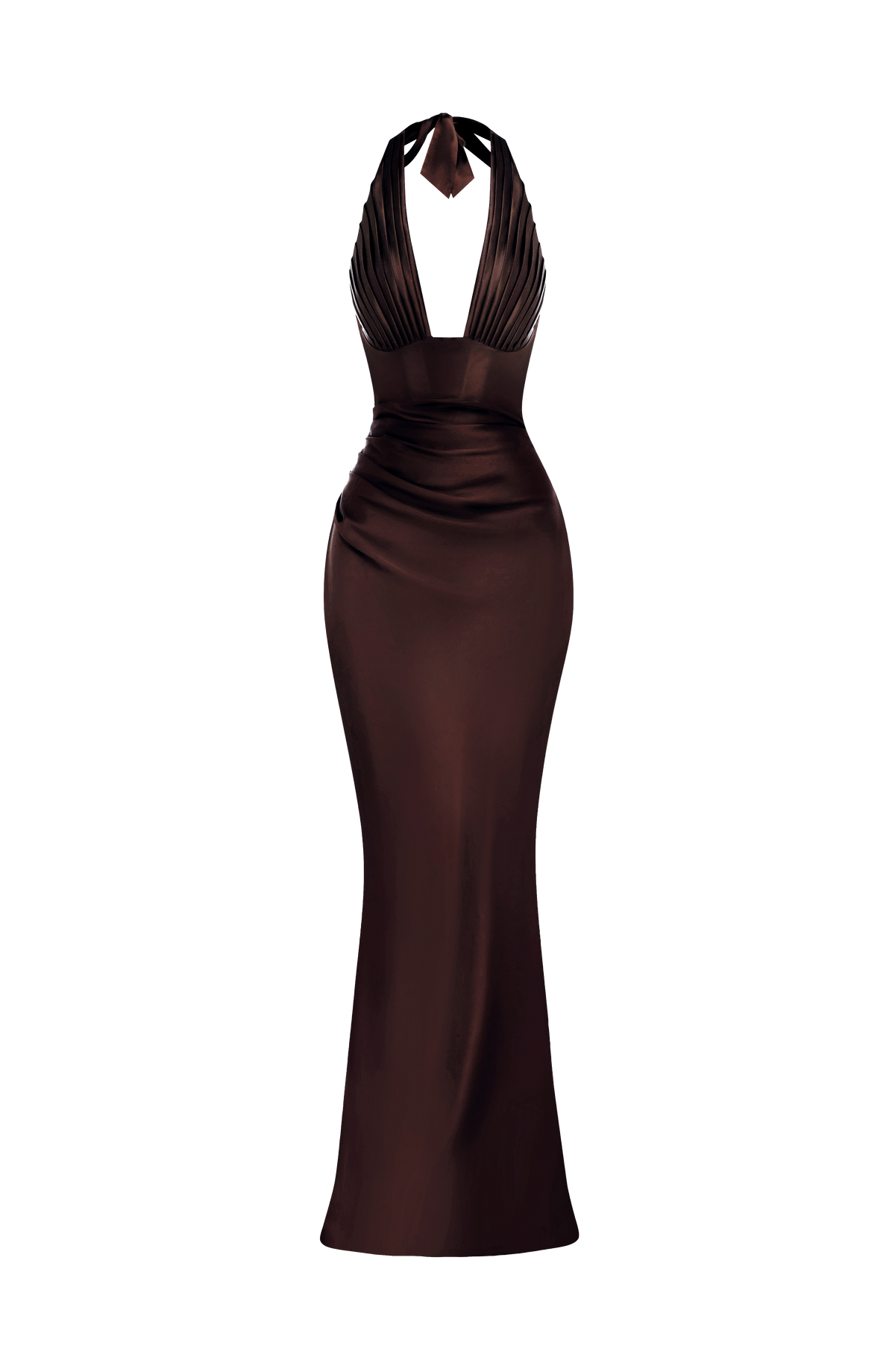 Loovay Elowen Satijnen Halter Maxi Jurk