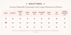 Loovay Matinelle Pyjamaset met Lange Mouwen en Shorts