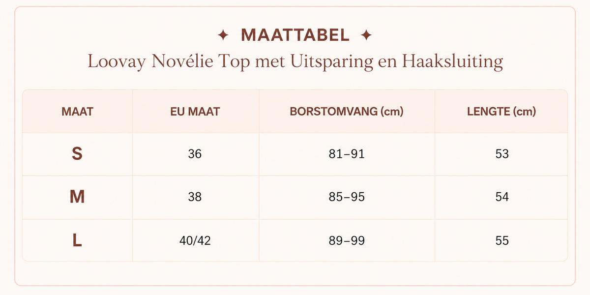 Loovay Novélie Top met Uitsparing en Haaksluiting