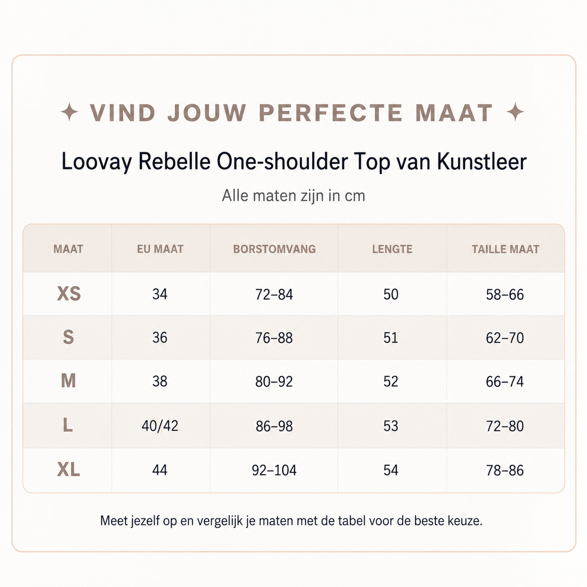 Loovay Rebelle One-shoulder Top van Kunstleer