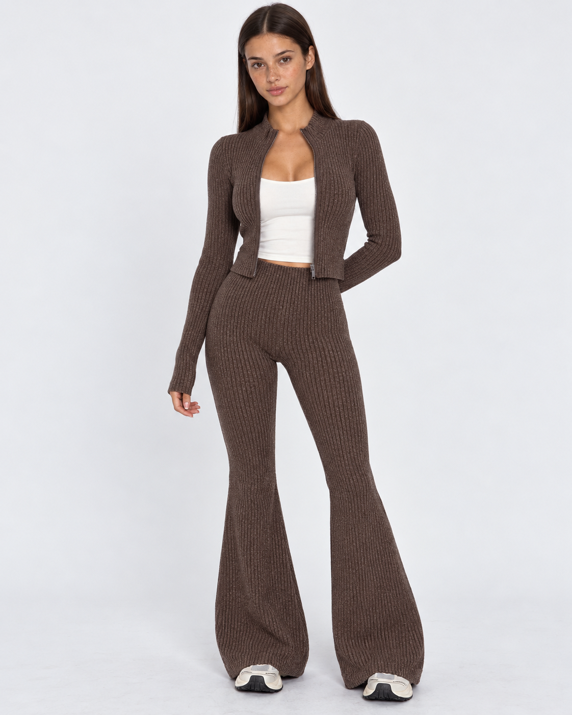 Loovay Maillora Gebreide Set met Ritsvest