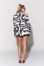 Loovay Zorelia Oversized Blazer met Zebraprint