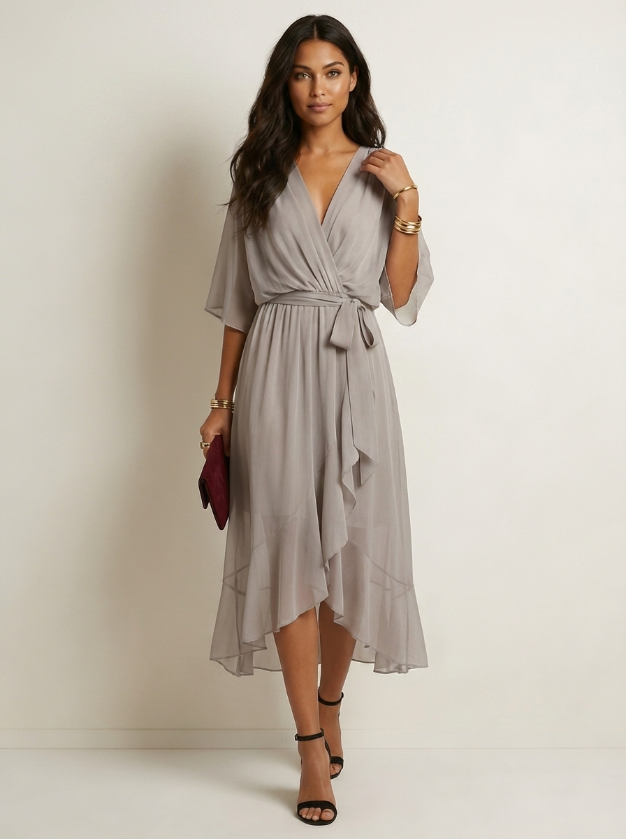 Loovay Eloria Jurk, Wikkel Midi Design