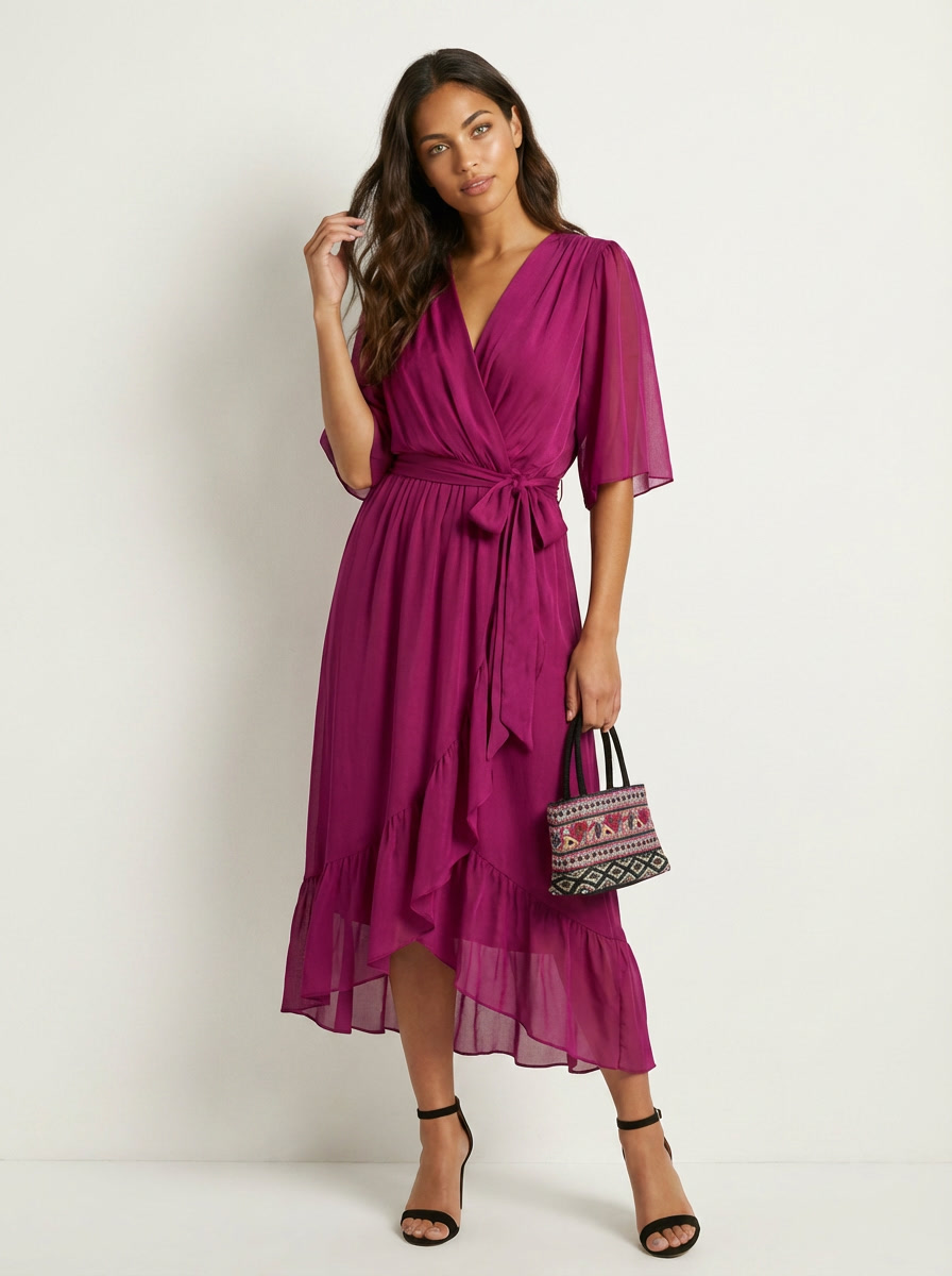 Loovay Eloria Jurk, Wikkel Midi Design