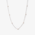 Loovay Lunéa Ketting, Zilverkleurige Zoetwaterparel Ketting