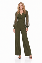 Loovay Novelle Jumpsuit, Glamour V-Hals Design