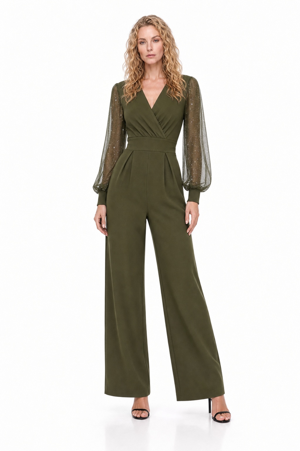 Loovay Novelle Jumpsuit, Glamour V-Hals Design