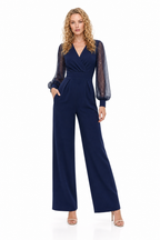 Loovay Novelle Jumpsuit, Glamour V-Hals Design