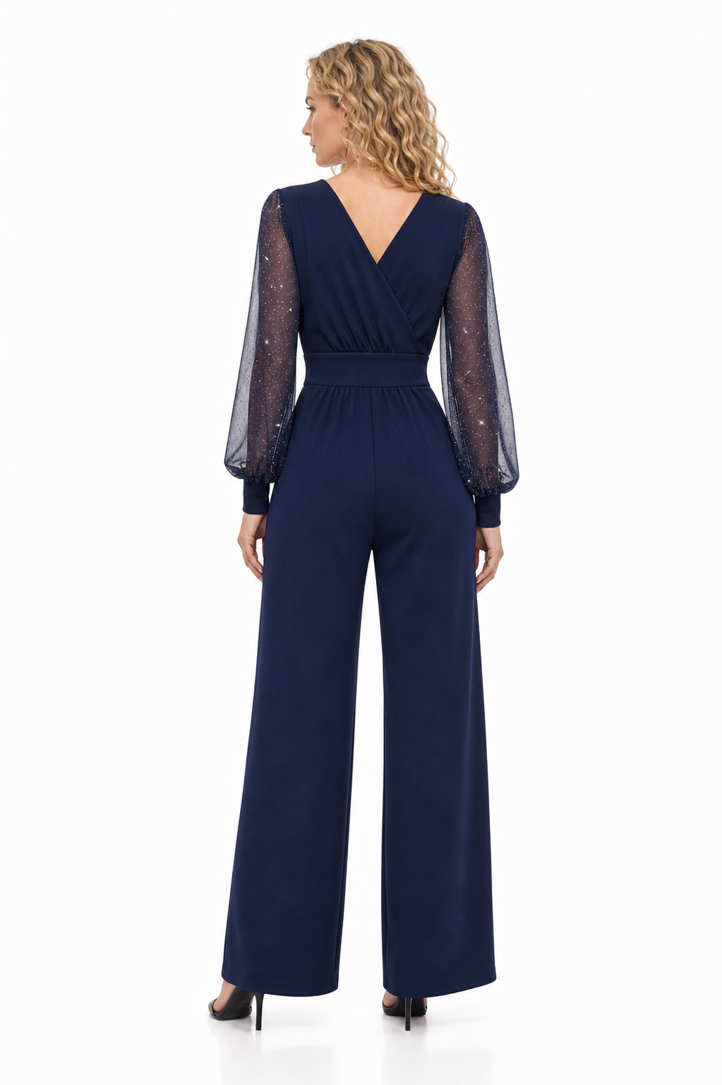 Loovay Novelle Jumpsuit, Glamour V-Hals Design