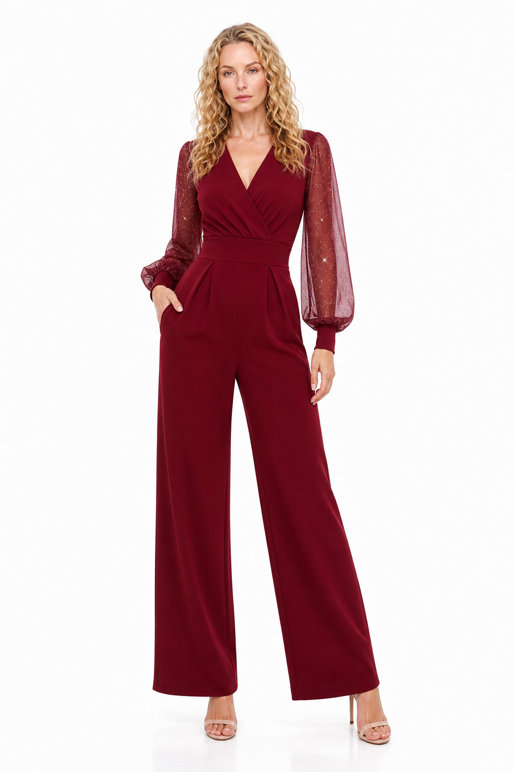 Loovay Novelle Jumpsuit, Glamour V-Hals Design