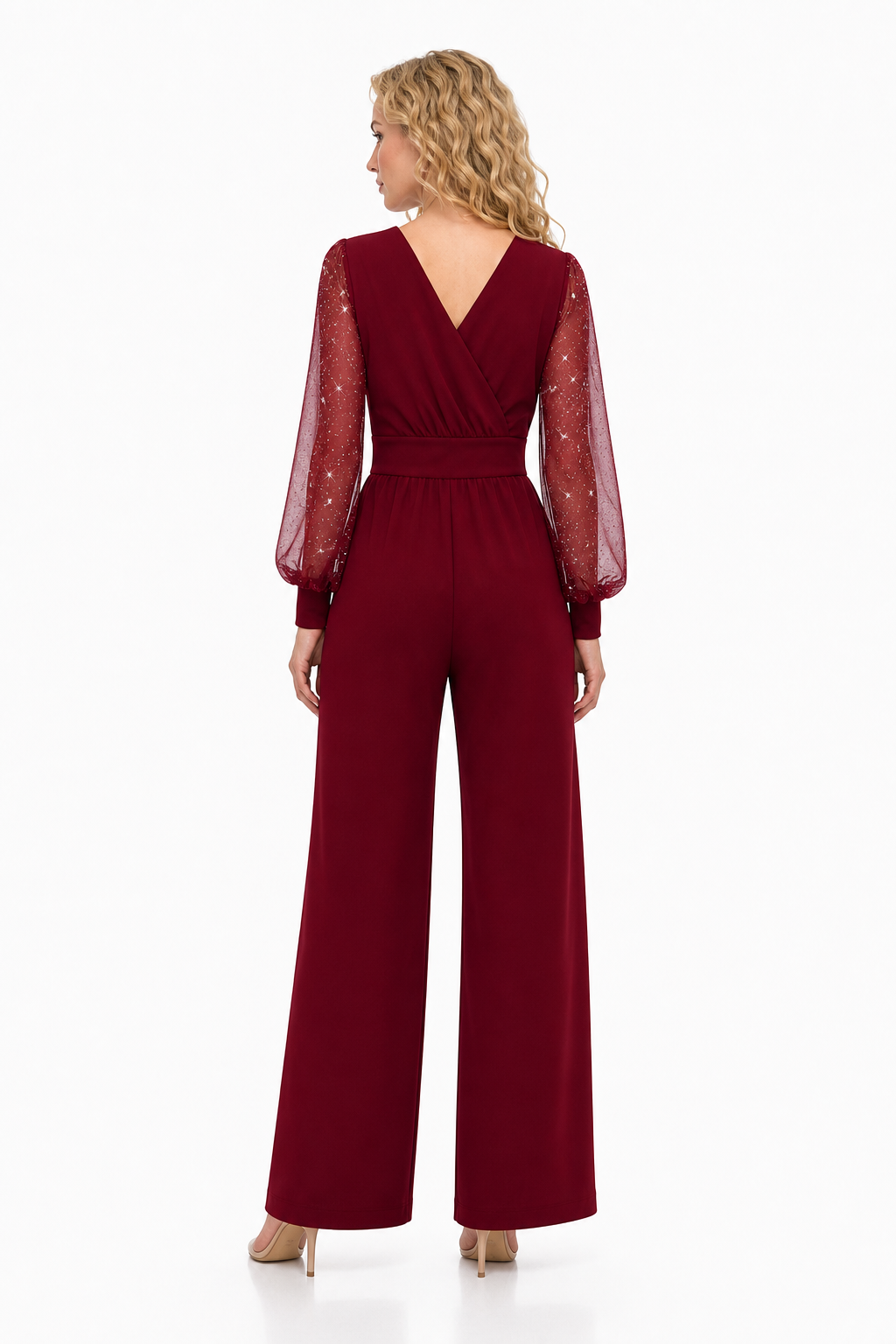 Loovay Novelle Jumpsuit, Glamour V-Hals Design