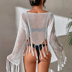 Loovay Marévique Top, Gehaakte Cover-Up met Franjes