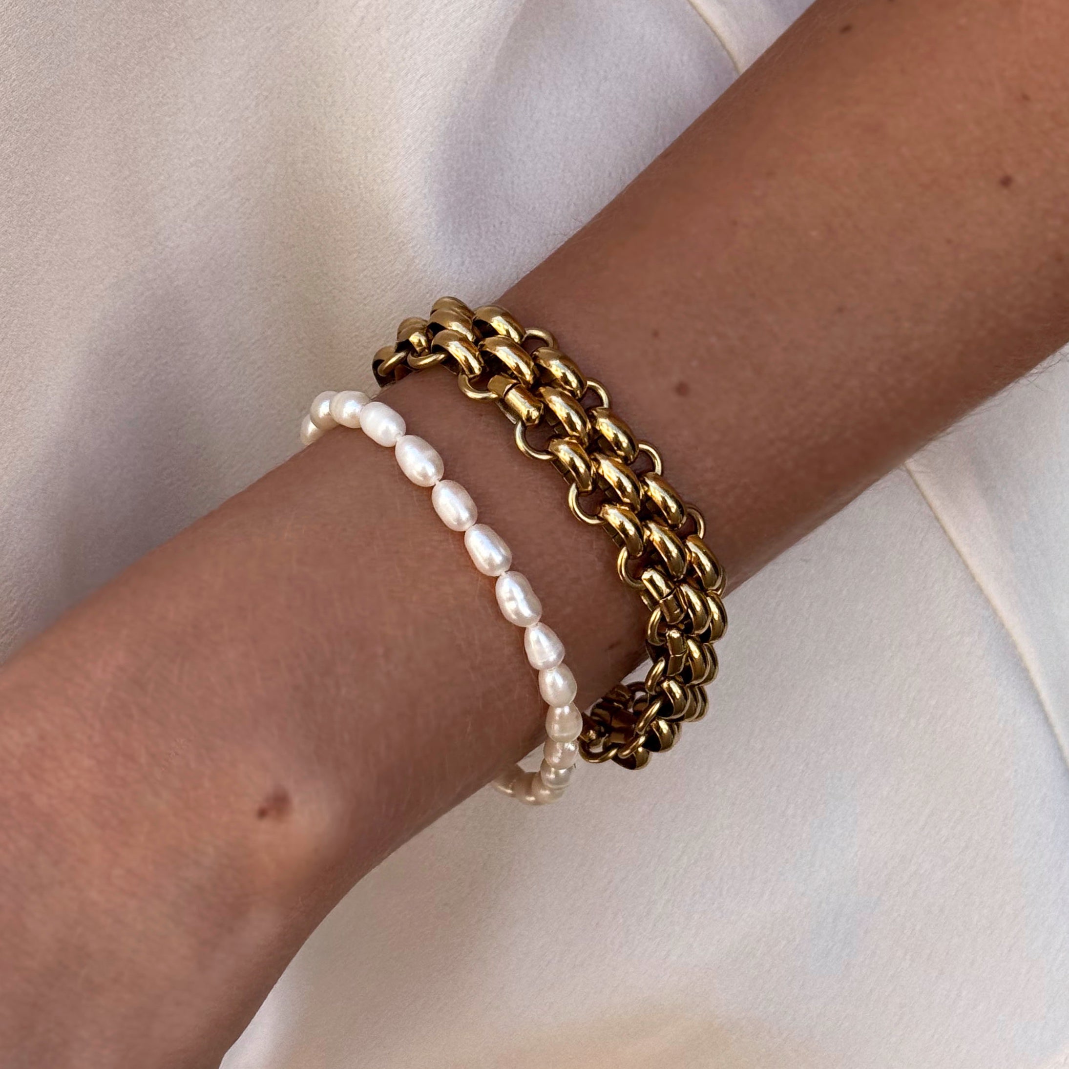Loovay Marélia Armband, Zoetwaterparel Armband