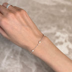 Loovay Lunéva Armband, Zilverkleurige Zoetwaterparel Armband