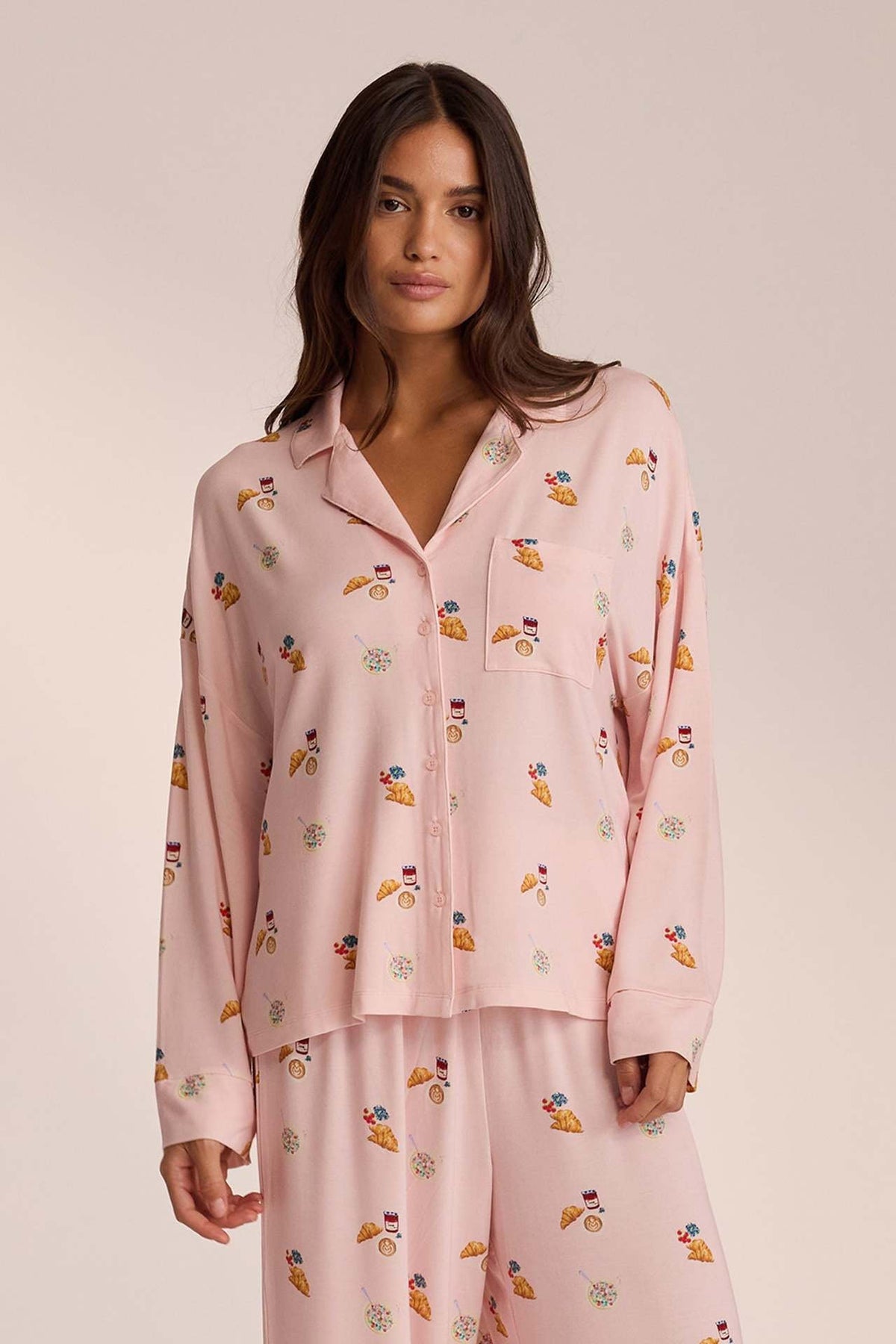 Loovay Matinrose Pyjamaset met Bloemenprint