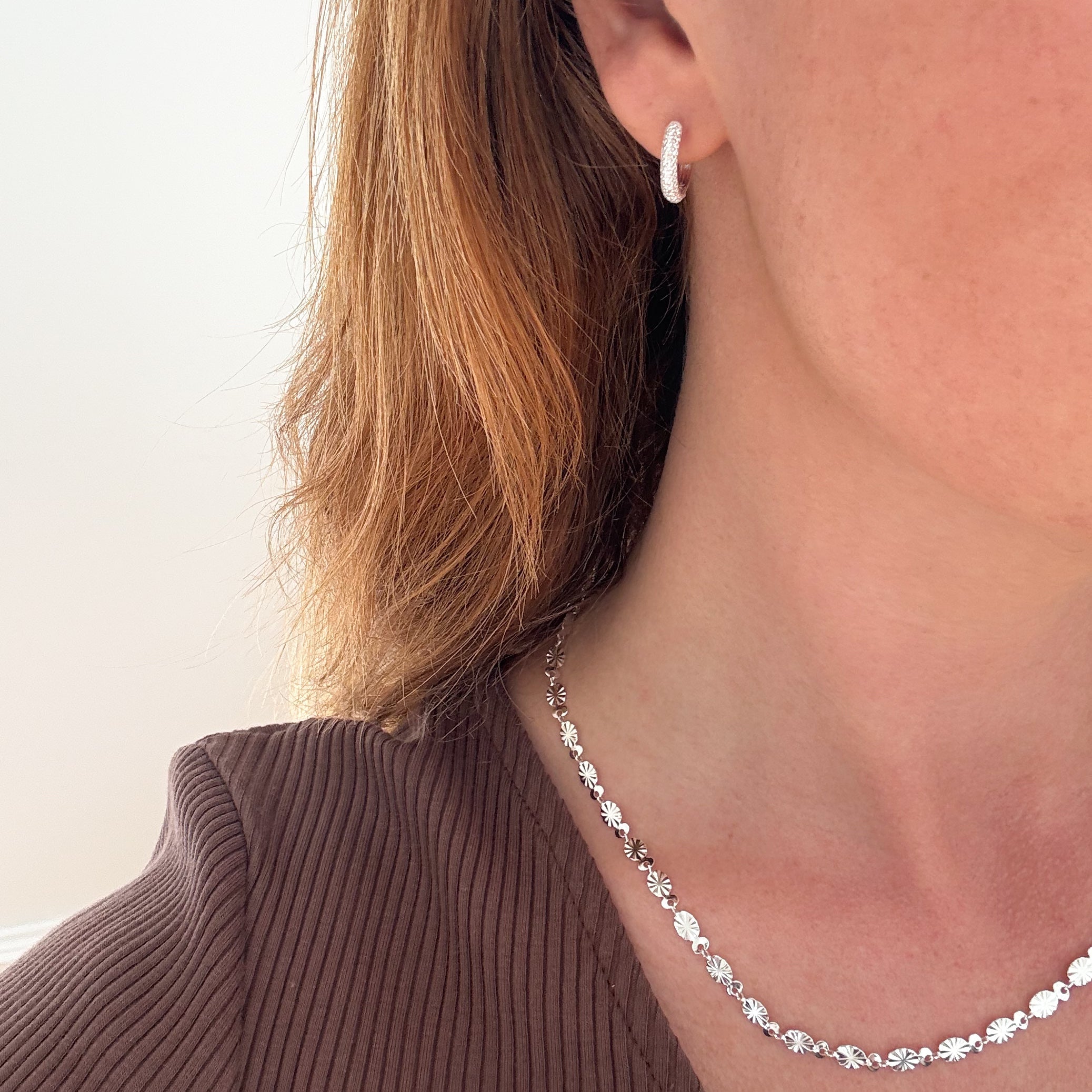 Loovay Soléa Ketting, Zilverkleurige Zon Ketting