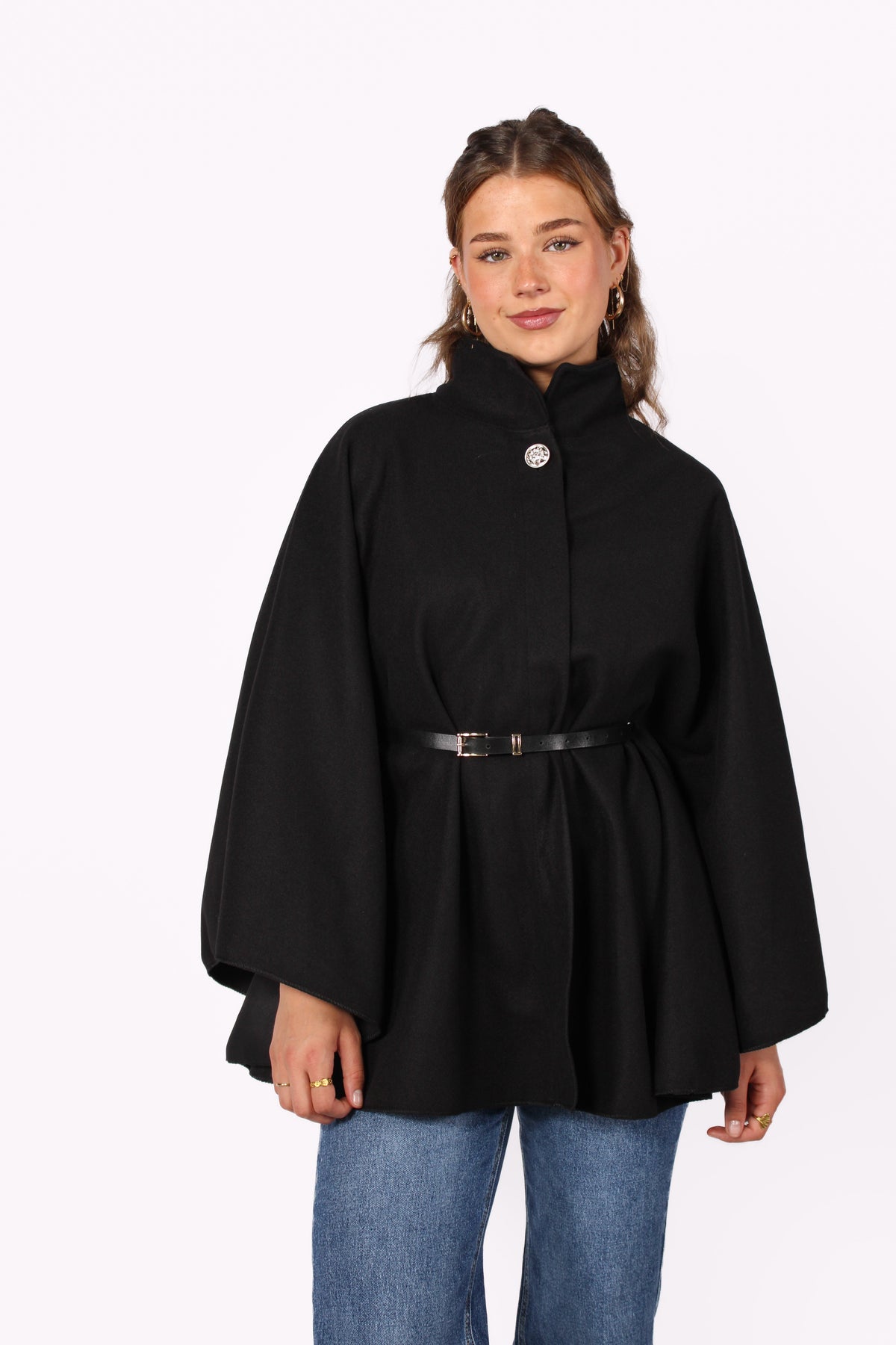 Loovay Frovélie Cape Poncho met Ceintuur