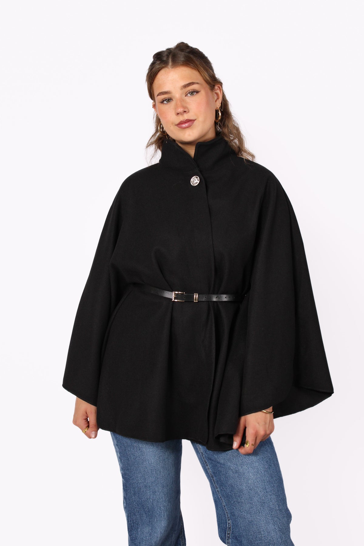 Loovay Frovélie Cape Poncho met Ceintuur