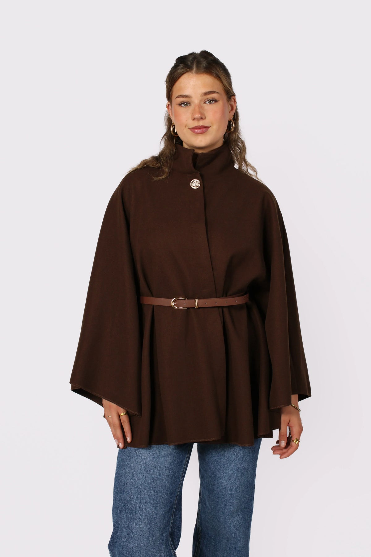 Loovay Frovélie Cape Poncho met Ceintuur