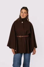 Loovay Frovélie Cape Poncho met Ceintuur