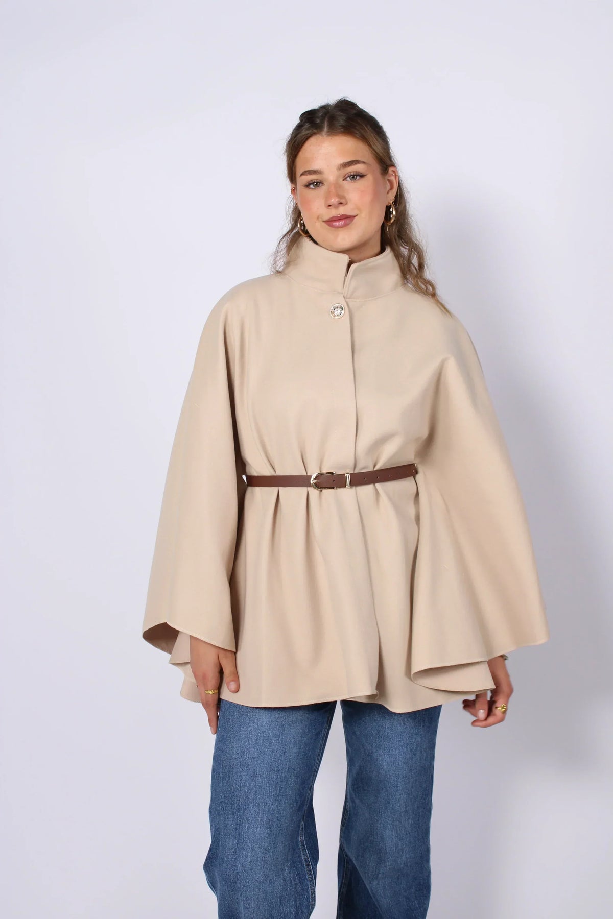 Loovay Frovélie Cape Poncho met Ceintuur
