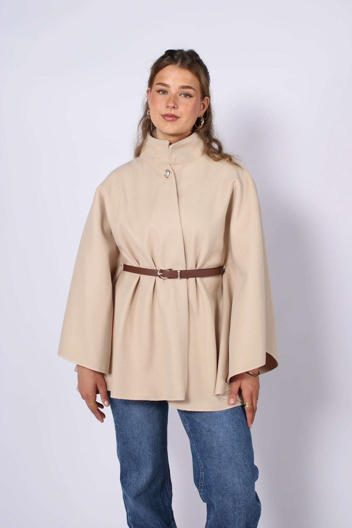 Loovay Frovélie Cape Poncho met Ceintuur
