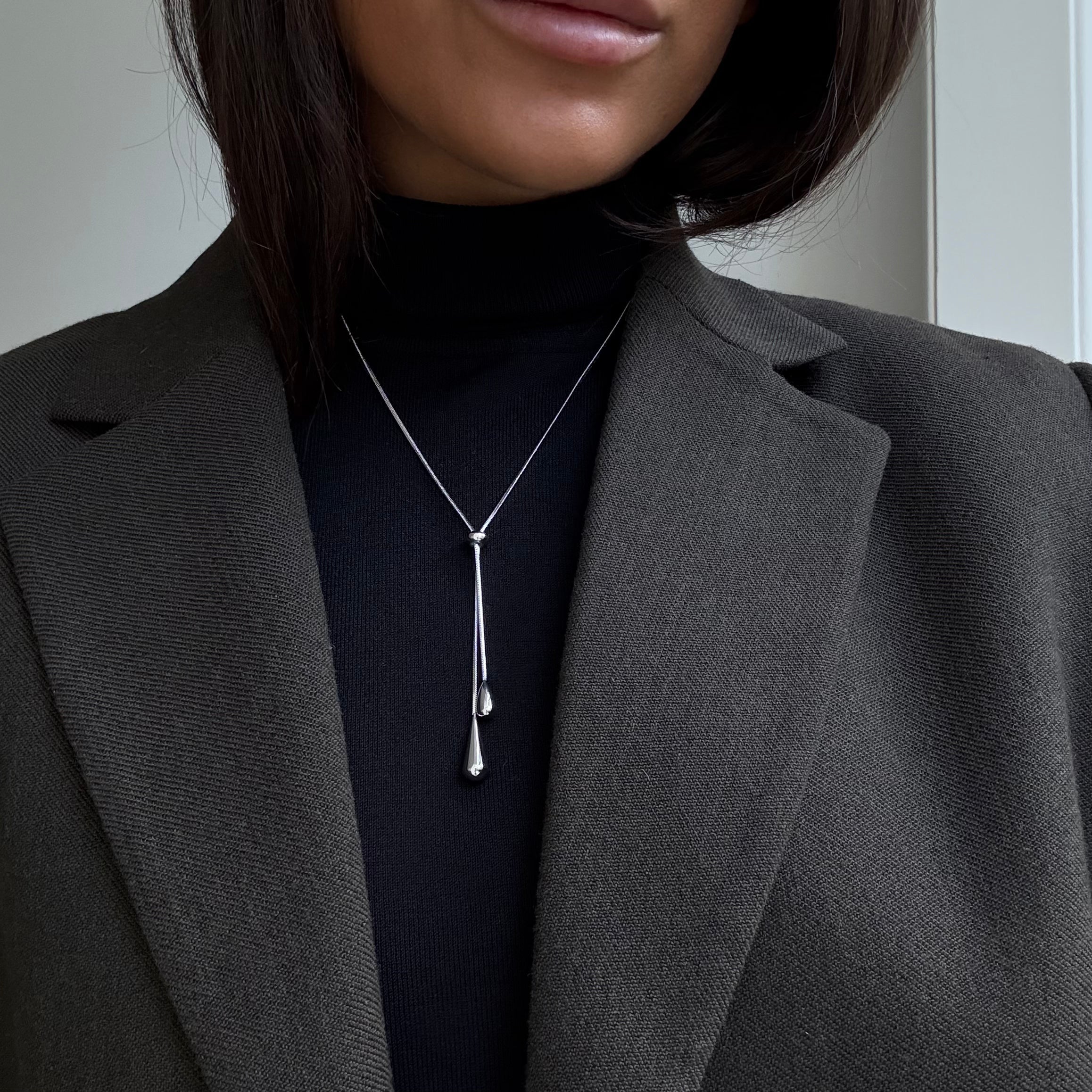 Loovay Lunévia Ketting, Zilverkleurige Slider Ketting