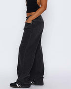 Loovay Fluvelle Wide Leg Jeans