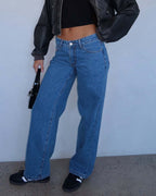 Loovay Fluvelle Wide Leg Jeans