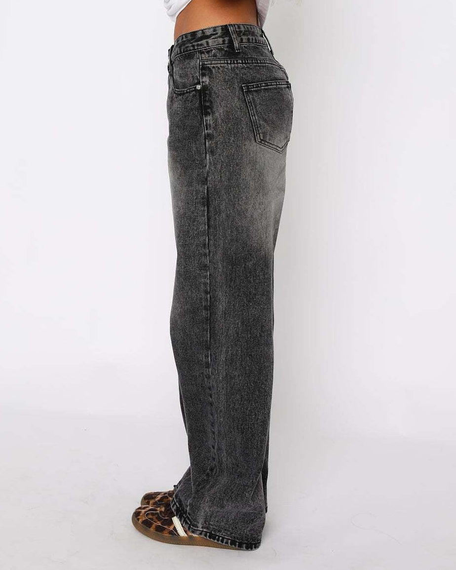Loovay Fluvelle Wide Leg Jeans