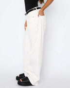 Loovay Fluvelle Wide Leg Jeans
