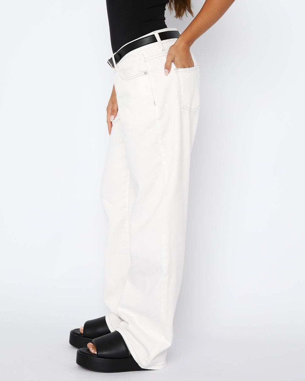 Loovay Fluvelle Wide Leg Jeans