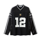 Loovay Virelle Top, Oversized Varsity Jersey
