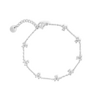 Loovay Floréa Armband, Bloem Bangle met Zirkonia