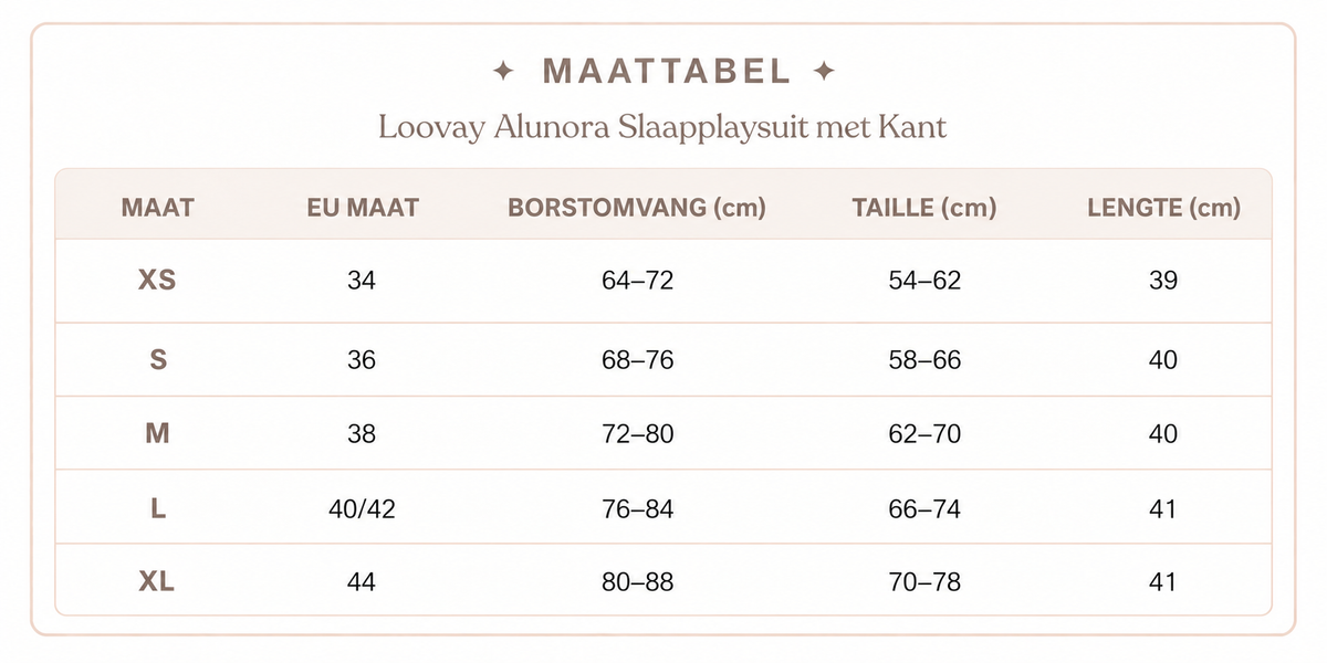Loovay Alunora Slaapplaysuit met Kant