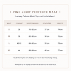 Loovay Célovée Mesh Top met Imitatiebont