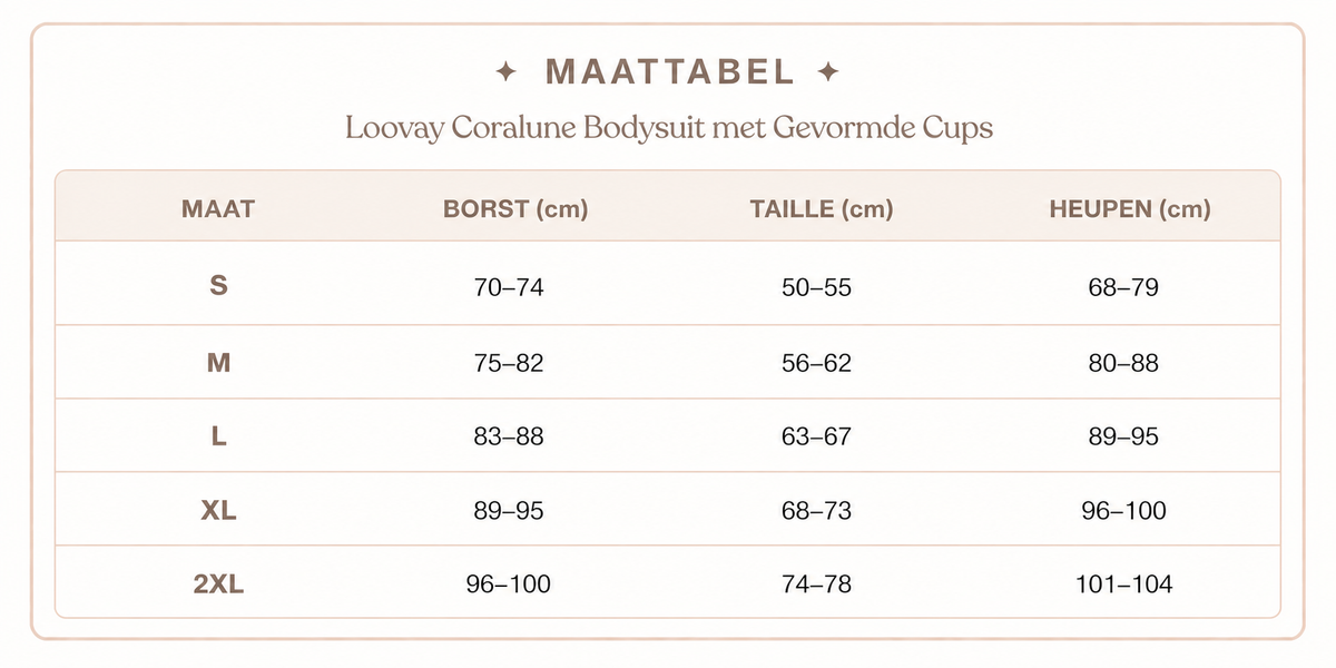 Loovay Coralune Bodysuit met Gevormde Cups