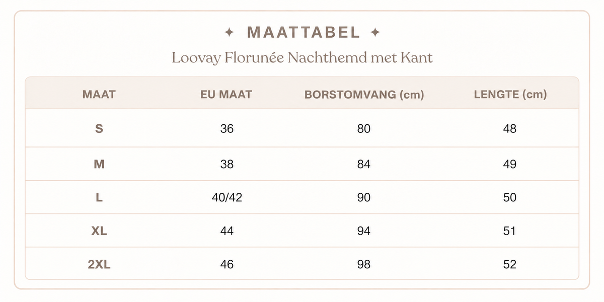 Loovay Florunée Nachthemd met Kant