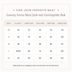 Loovay Ivoria Maxi Jurk met Gerimpelde Rok