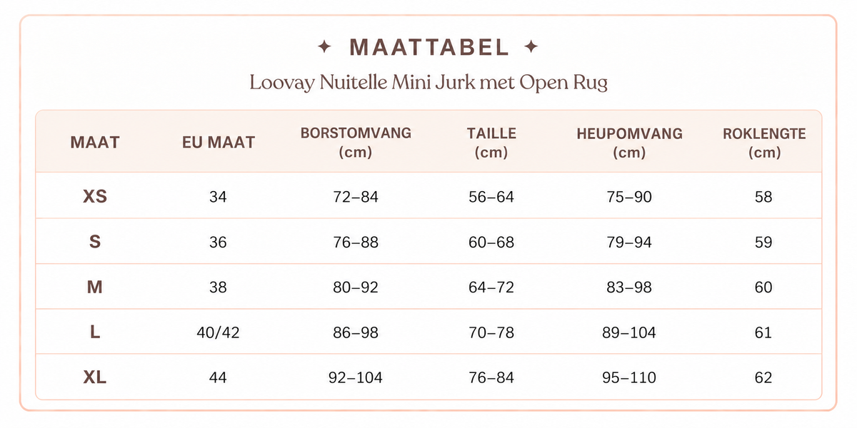 Loovay Nuitelle Mini Jurk met Open Rug
